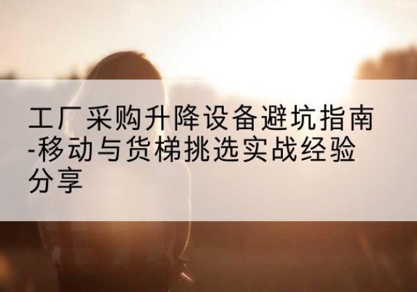 安陆移动式升降机怎么选-工厂采购升降设备避坑指南-移动与货梯挑选实战经验分享